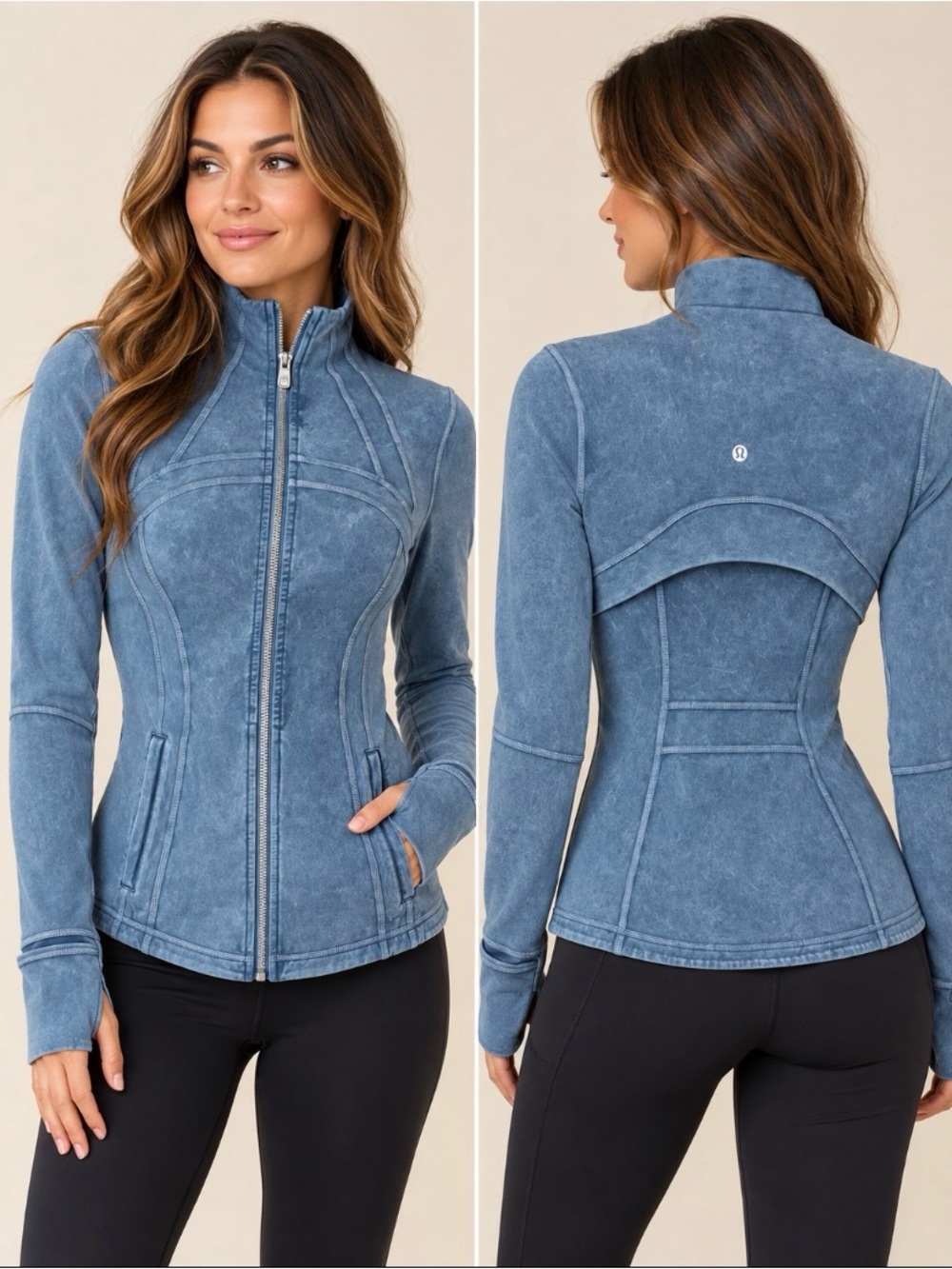 lululemon athletica Faded Blue Sculpt Zip Jacket